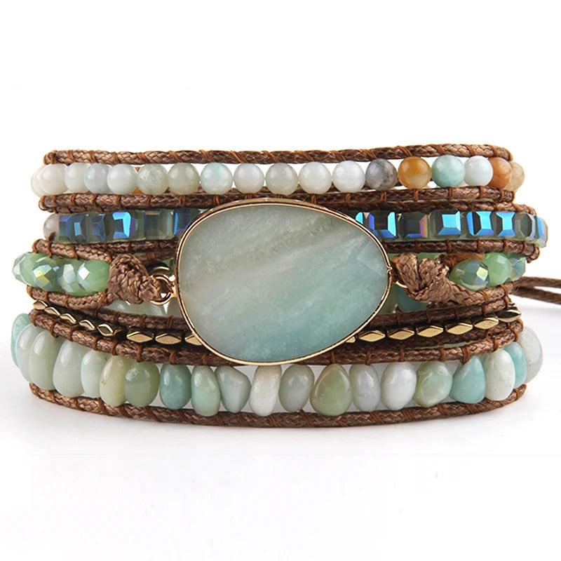 Bohemian Stone Charm Wrap Bracelets Gift DropShipping