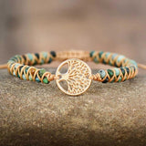 Tree Charm Boho Couples African Turquoises Bracelets