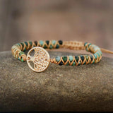 Tree Charm Boho Couples African Turquoises Bracelets