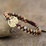 Tree Charm Boho Couples African Turquoises Bracelets