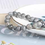 2pc/lot Crazy Agate Bead Bangle Strength Yoga Healing Energy Jewelry