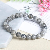 2pc/lot Crazy Agate Bead Bangle Strength Yoga Healing Energy Jewelry