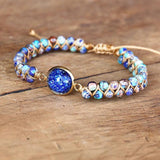 Orgonite Stone Beads Braided Bracelet Boho Yoga Beaded Charm String Wrap