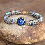 Orgonite Stone Beads Braided Bracelet Boho Yoga Beaded Charm String Wrap