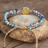 Orgonite Stone Beads Braided Bracelet Boho Yoga Beaded Charm String Wrap