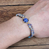 Orgonite Stone Beads Braided Bracelet Boho Yoga Beaded Charm String Wrap