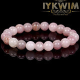Pink Opal Beads Bracelet for Men Women