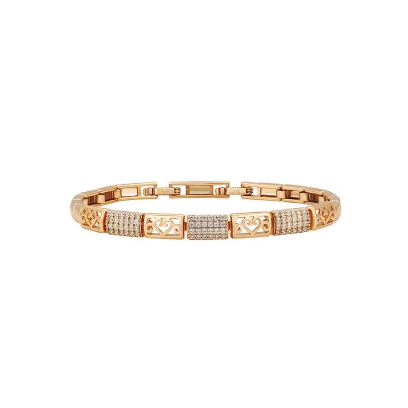 18k Plated Zircon Watch Bracelet For Women