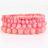 Natural Rhodonites Stone Bracelet Bead Jewelry Men Women 6 8 10mm