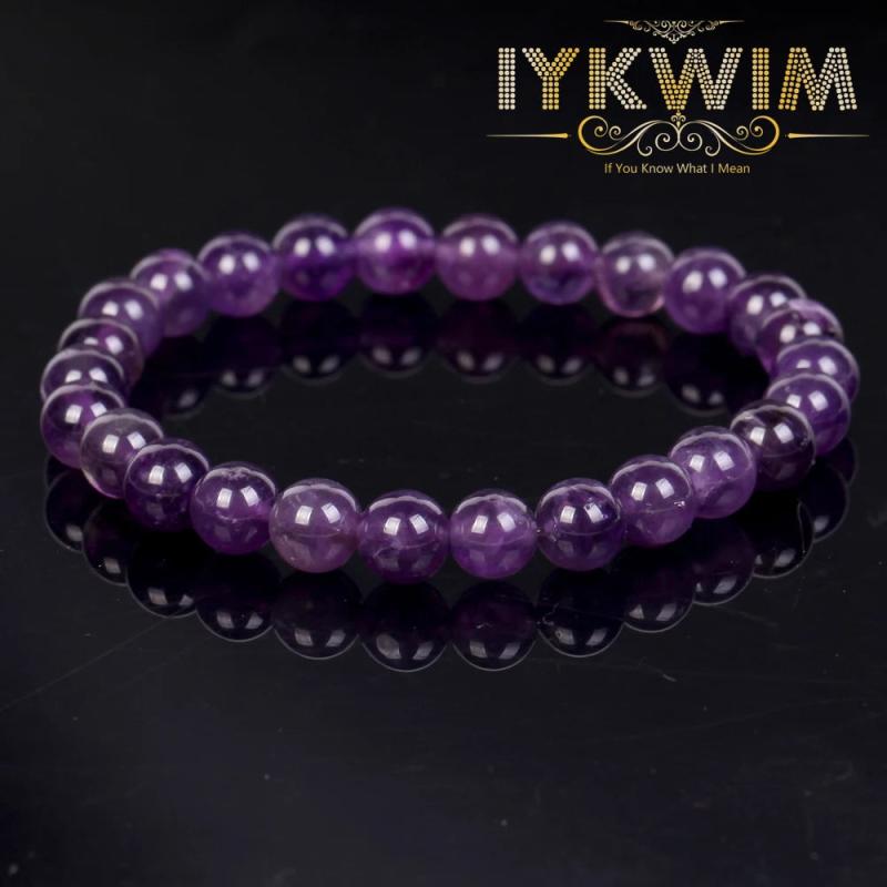 Amethysts Beads Natural Stone Bracelet Magnetic Health Protection 6-10mm