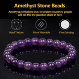 Amethysts Beads Natural Stone Bracelet Magnetic Health Protection 6-10mm