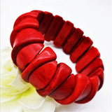 National Red Turquoises Stone Bracelet Men Women Natural Stone Beaded Charm Brac