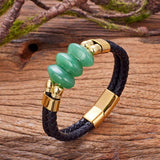 Lapis Lazuli Stone Bracelet Men's Stainless Steel Jewelry