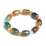 Green Agate Charm Bracelet Carnelian Bangles Summer Wristband