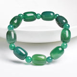 Green Agate Charm Bracelet Carnelian Bangles Summer Wristband