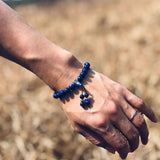 Lapis Lazuli Bracelet Natural Stone 8mm Beads Men Women Bangles