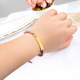 Aventurine Beaded Bracelet Stainless Steel Butterfly