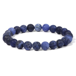 Natural Stone Bracelet Matte Agate Turquoise Beads Jewelry Gift