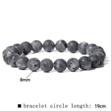 Natural Stone Bracelet Matte Agate Turquoise Beads Jewelry Gift