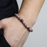 Natural Stone Bracelet Matte Agate Turquoise Beads Jewelry Gift