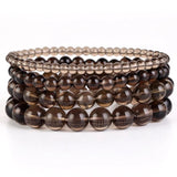 Smoky Quartzs Natural Stone Bracelet 6 8mm