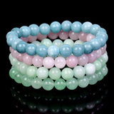 Natural Stone Bracelet Rose Red Tourmalines Beads Jewelry