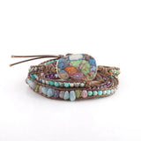 RH Women Vegan Boho Bracelet Natural Stones Charm Wrap Bracelets Jewelry
