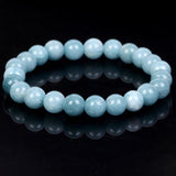 Aquamarine Stone Bracelet Beads Jewelry Men Women Health Protection