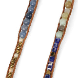 Bohemian 5 Strands Wrap Bracelets Mixed Natural Stone Hematite Amazonite Beads