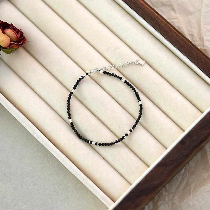 925 Silver Spinel Woven Bracelet for Women