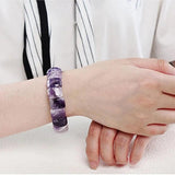 Energy Healing Amulet Bracelet Rose Quartz Purple Amethyst