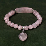Crystal Bracelets Strand Heart Italian Charm Matching Love Moonstone Jade Summer