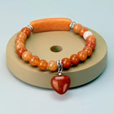 Crystal Bracelets Strand Heart Italian Charm Matching Love Moonstone Jade Summer