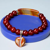 Crystal Bracelets Strand Heart Italian Charm Matching Love Moonstone Jade Summer