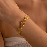 18k Plated Stainless Steel Swirl Bangles Bracelet for Girls