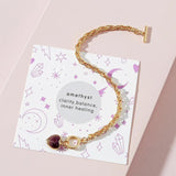 Women Link Chain Bracelets Stone Charm Heart Bracelet
