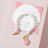 Women Link Chain Bracelets Stone Charm Heart Bracelet