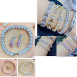 Crystal Stone Heart Love Tennis Bracelet for Women Wedding Engagement