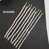 Crystal Stone Heart Love Tennis Bracelet for Women Wedding Engagement