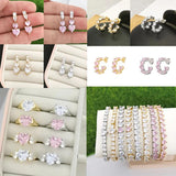 Crystal Stone Heart Love Tennis Bracelet for Women Wedding Engagement