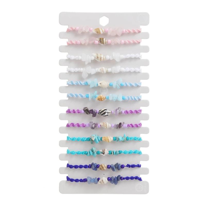 Natural Gem Stone Bracelets Irregular Quartz Stretch Chip Beads Nuggets