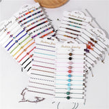 Colorful Evil Eye Heart Charm Stone Seed Beads Bracelets Set