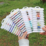 Colorful Evil Eye Heart Charm Stone Seed Beads Bracelets Set