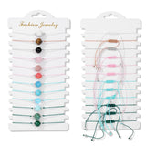 Colorful Evil Eye Heart Charm Stone Seed Beads Bracelets Set