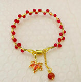 Charming Jade Bracelet for Women Personalized Maple Leaf Joint Pendant