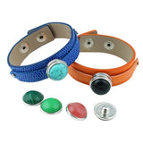 10Pcs Mixed 18MM Natural Stone Snaps Buttons DIY Bracelets Beads