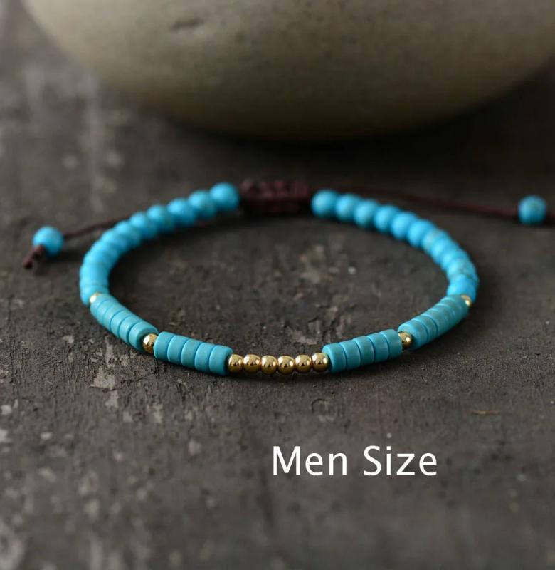Couples Bracelet Stone and Antique Tibetan Beads Friendship Bracelets