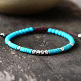 Couples Bracelet Stone and Antique Tibetan Beads Friendship Bracelets