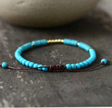 Couples Bracelet Stone and Antique Tibetan Beads Friendship Bracelets