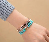 Couples Bracelet Stone and Antique Tibetan Beads Friendship Bracelets